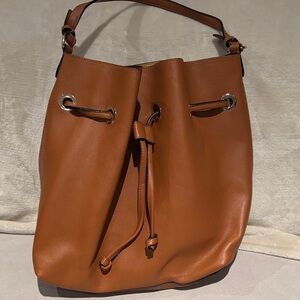 H&M Brown Leather Hobo Bag